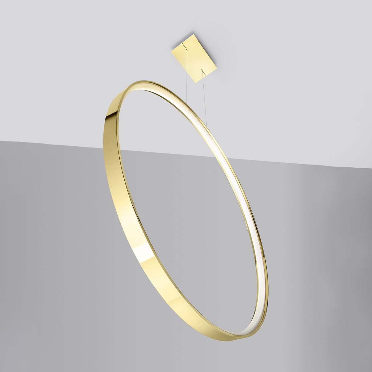 Pendelleuchte Ring Solis 78 poliertes Gold LED 3000K