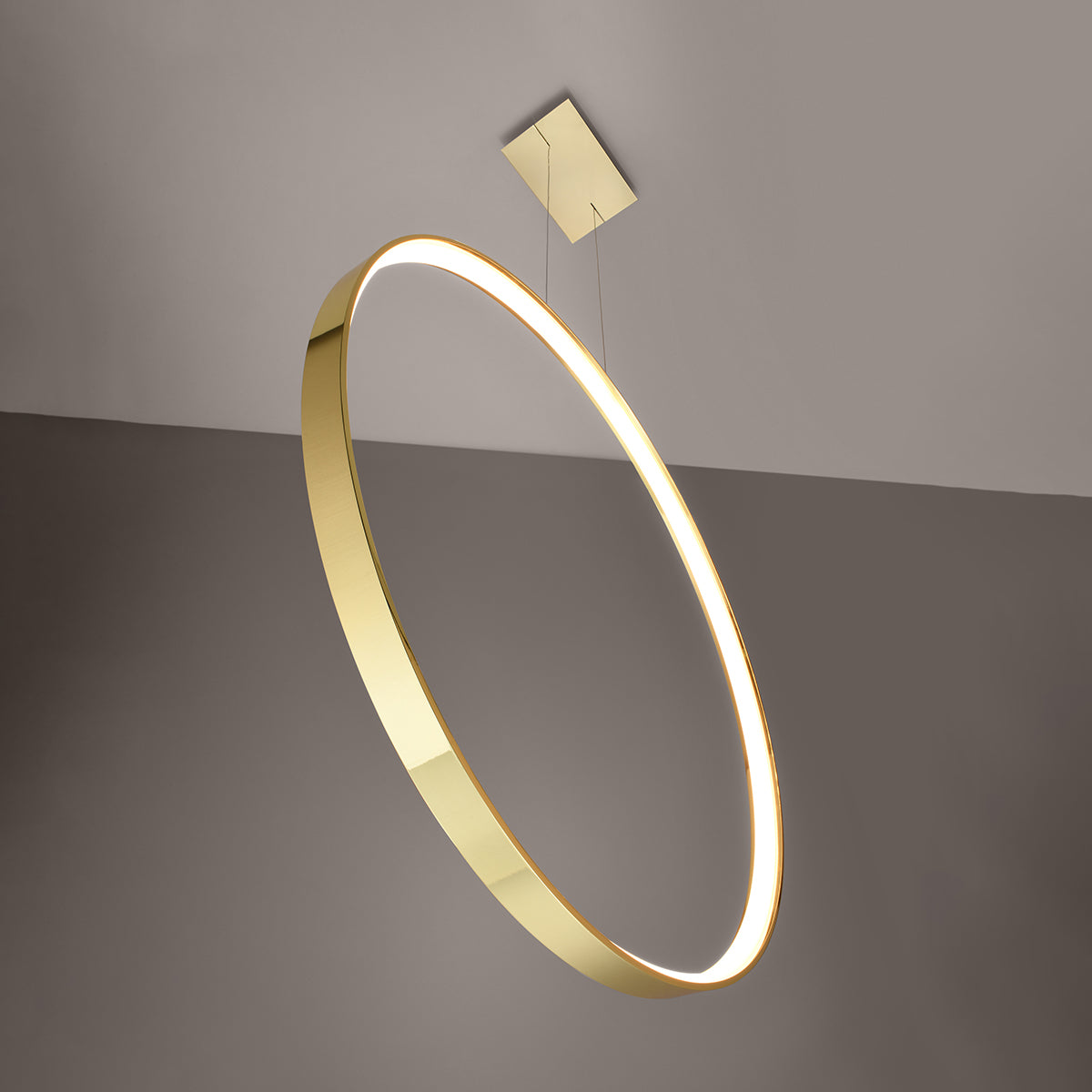 Pendelleuchte Ring Solis 78 poliertes Gold LED 3000K