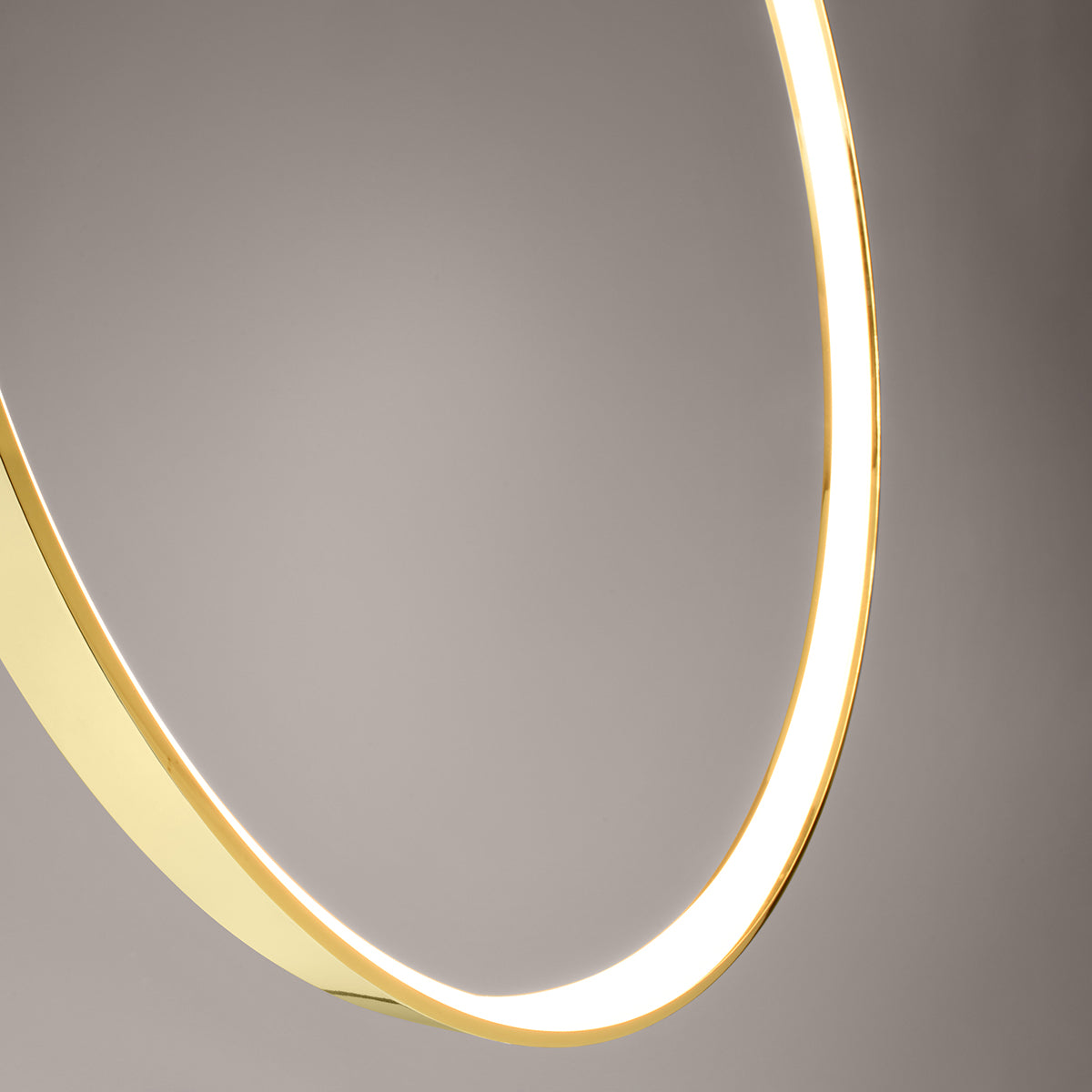 Pendant lamp Ring Solis 78 polished gold LED 3000K