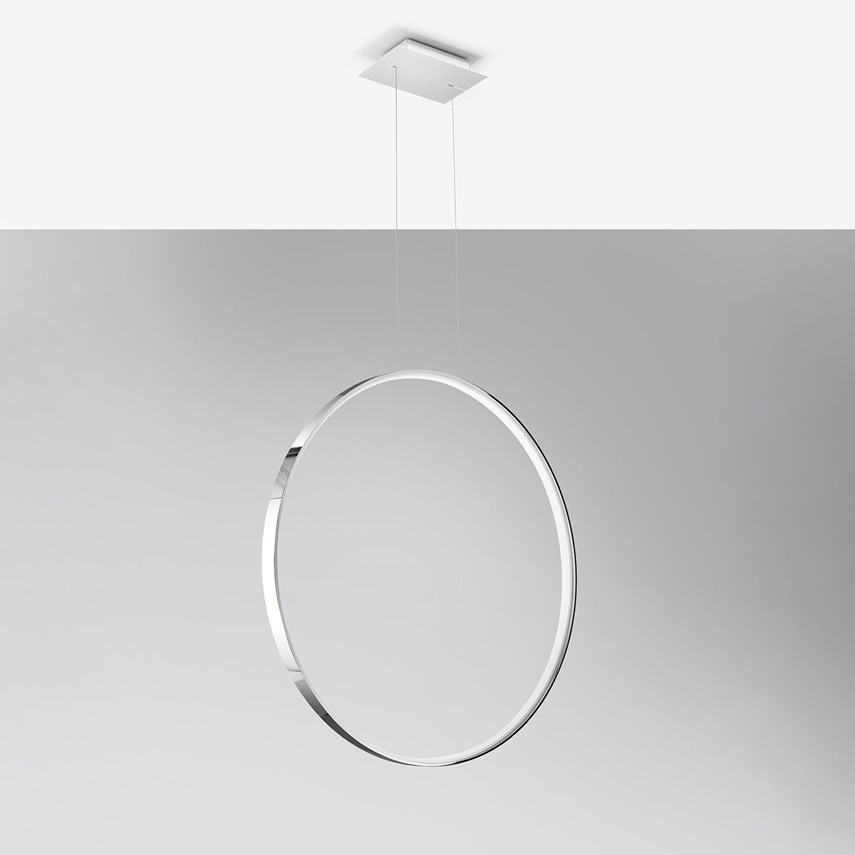 Pendant lamp Ring Solis 78 chrome LED 4000K