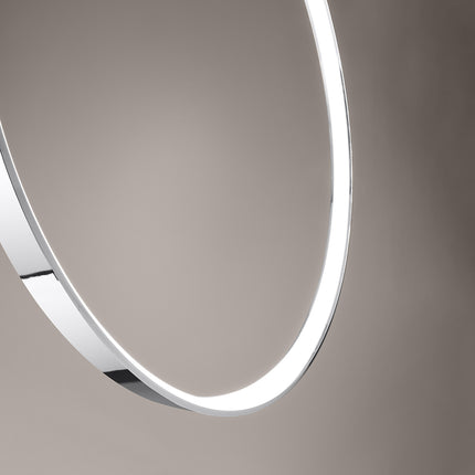 Pendant lamp Ring Solis 78 chrome LED 4000K