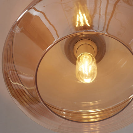 Plafonnier Verona Verre Ambre 35 cm