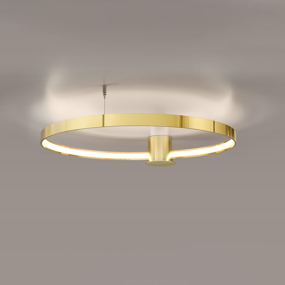 Ceiling light Ring Solis 78 polished gold LED 3000K