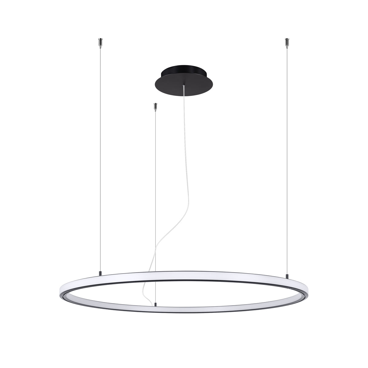 Lustre Ring Éclat 80 noir LED 3000K