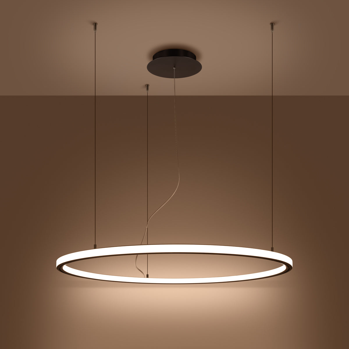 Lustre Ring Éclat 80 noir LED 3000K