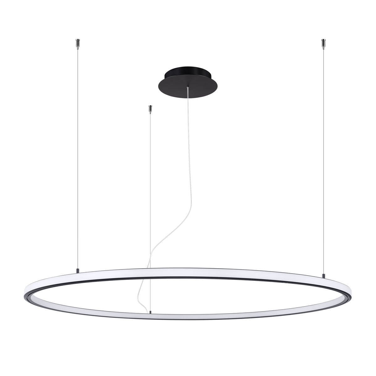 Ring Éclat 120 black LED 3000K chandelier