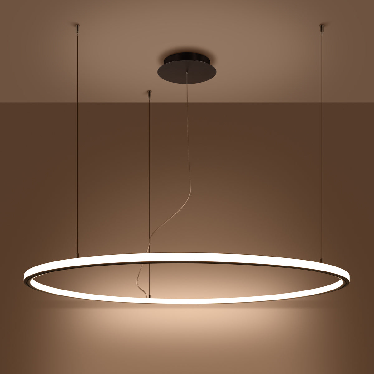 Lustre Ring Éclat 120 noir LED 3000K