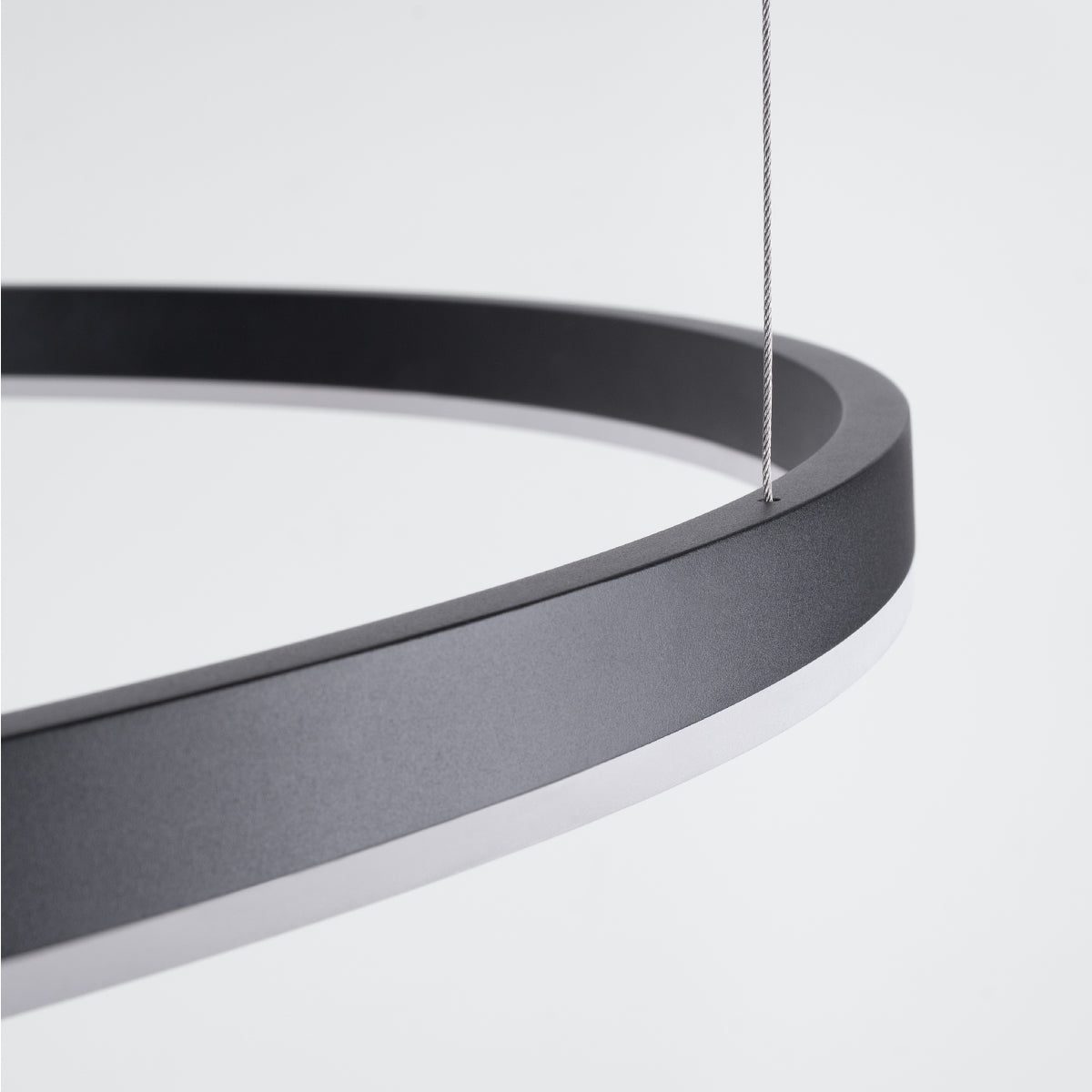 Ring Lumineux 80 schwarzer LED-Kronleuchter 3000K