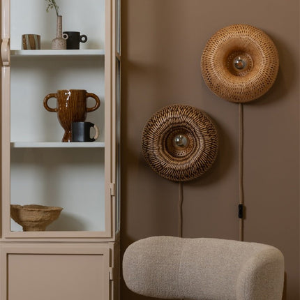 Applique Murale Barbados Bambou Naturel et Brun 35 cm
