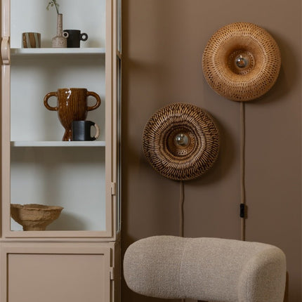 Applique Murale Barbados Bambou Naturel et Brun 35 cm