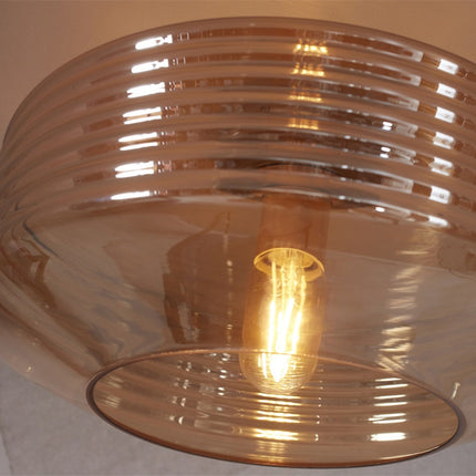 Plafonnier Verona Verre Ambre 35 cm