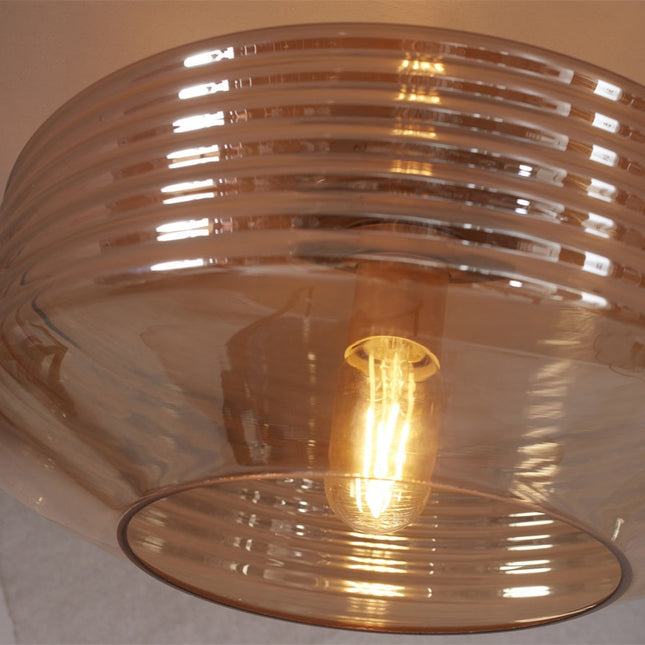 Plafonnier Verona Verre Ambre 35 cm