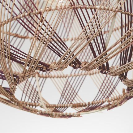 Suspension Mendoza Bambou Naturel et Brun 35 cm