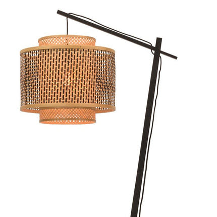 Lampadaire Bhutan Bambou Noir et Naturel 176 cm