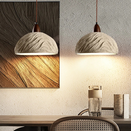 Wabi-Sabi Pendant Lamp in Stone Relief LED