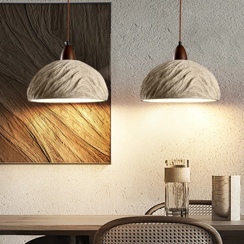 Wabi-Sabi Relief Stone Pendant Light