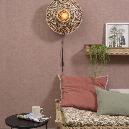 Bali Bamboo Wall Light Black and Natural 44 cm