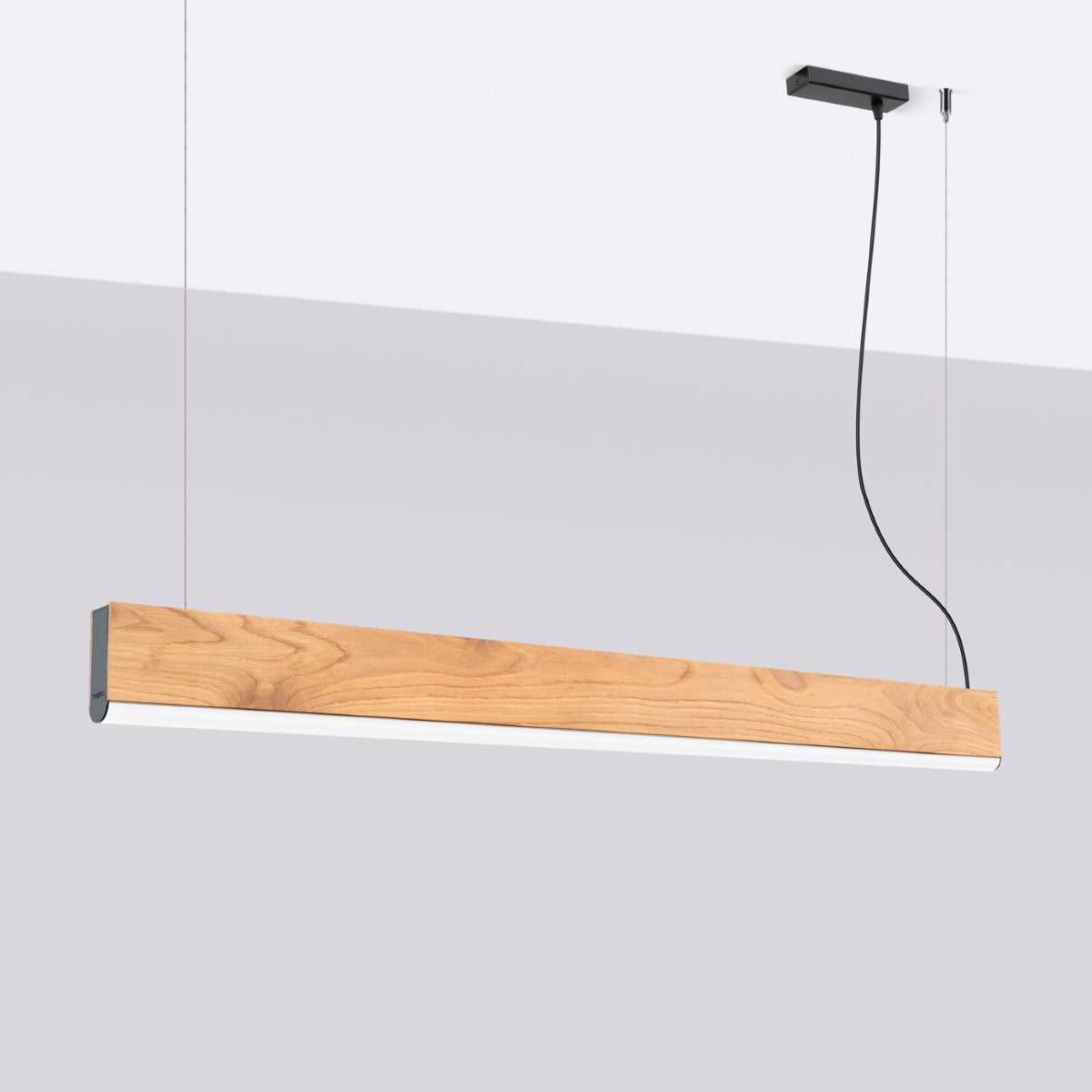 Suspension Vertical Bois de Chêne 120 LED 3000K