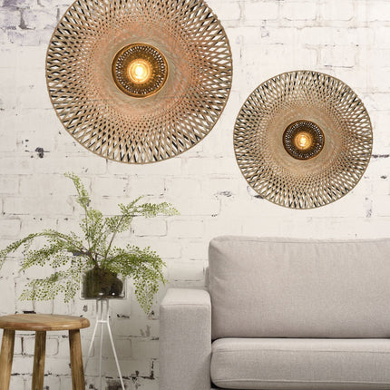 Applique Murale Kalimantan Bambou Naturel et Noir 60 cm