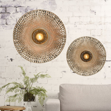 Kalimantan Bamboo Wall Light Black and Natural M