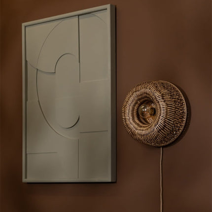 Applique Murale Barbados Bambou Naturel et Brun 35 cm