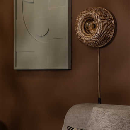 Applique Murale Barbados Bambou Naturel et Brun 35 cm