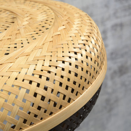 Palawan Bamboo Wall Light Black and Natural 40x15 cm
