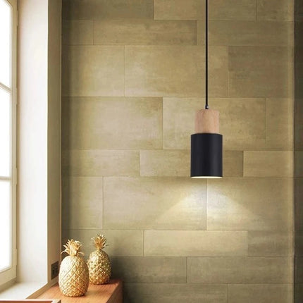 Modern LED Macaron Wood Pendant Light
