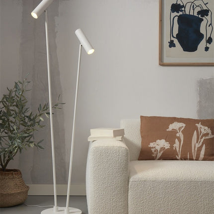 Lampadaire Havana Fer Blanc à Double Lumière 161 cm