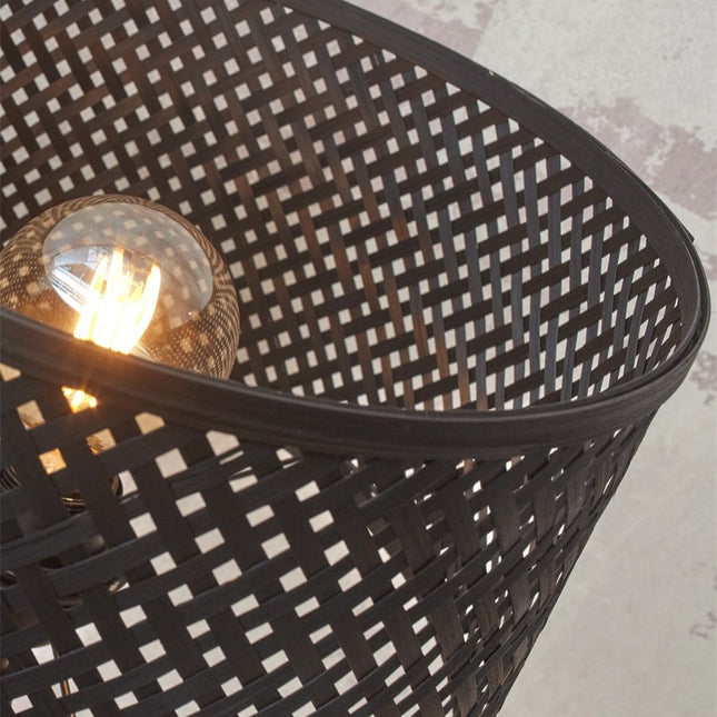 Java Straight Bambus Stehleuchte Schwarz 128 cm