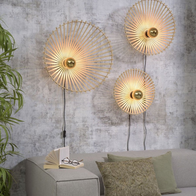 Bromo Natural Bamboo Wall Light 60 cm