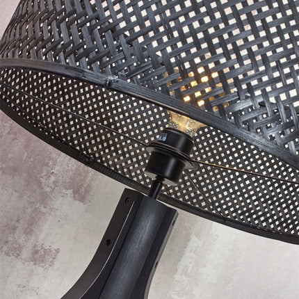 Lampadaire Java 3 Pieds Bambou Noir 150 cm