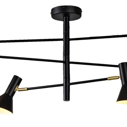 Plafonnier Izmir 3 Bras Noir & Doré 124 cm