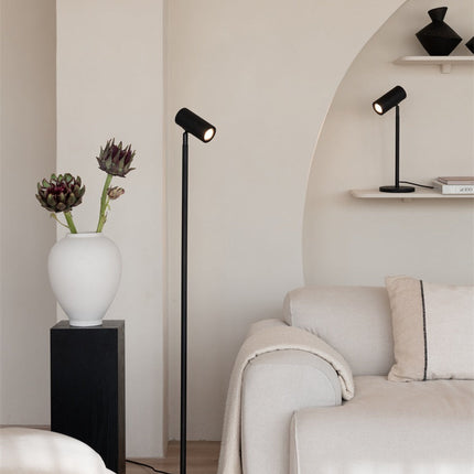 Lampadaire Java Bambou Noir LED