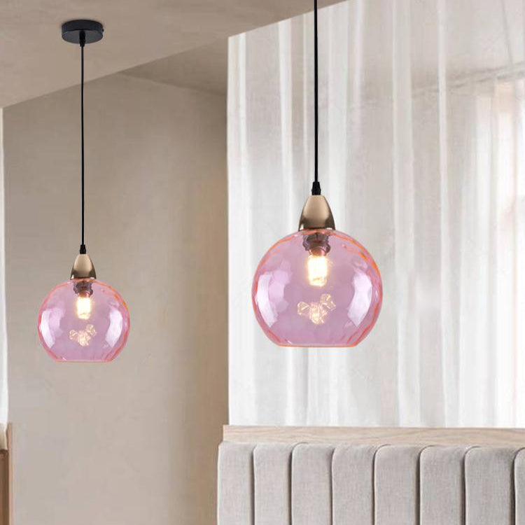 Modern Nordic Colorful Stained Glass Pendant Light