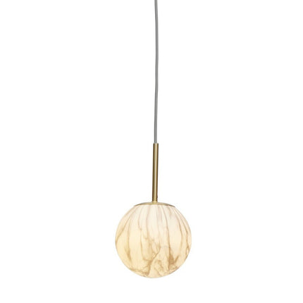 Suspension Globe Carrara Marbre Or S