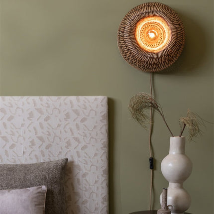 Applique Murale Barbados Bambou Naturel et Brun 35 cm