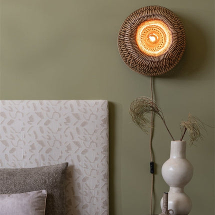 Applique Murale Barbados Bambou Naturel et Brun 35 cm