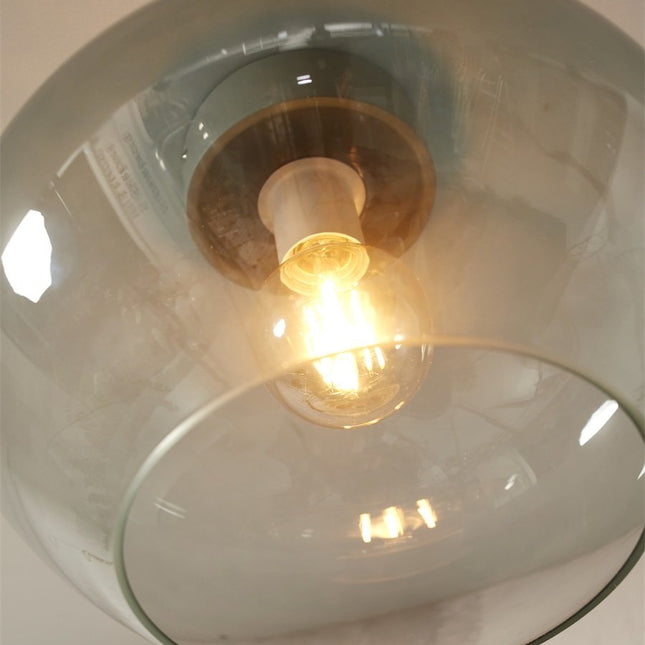 Plafonnier Bologna Verre Gris Clair 35 cm