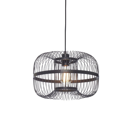 Hokkaido Bambus Pendelleuchte Schwarz 25 cm