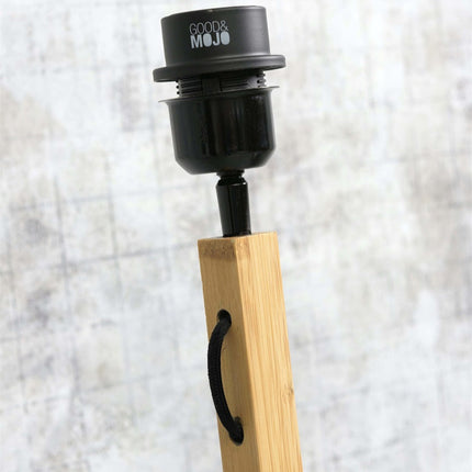 Lampadaire Bhutan Bambou Naturel et Noir 130 cm