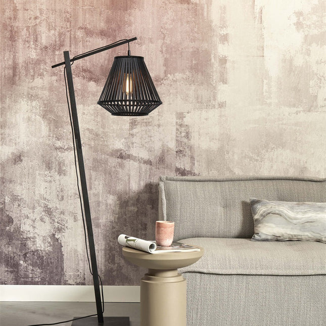 Merapi Bambus Stehleuchte Schwarz 150 cm