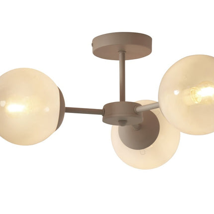 Plafonnier Aspen 3 Bras Verre Blanc Dégradé 54 cm