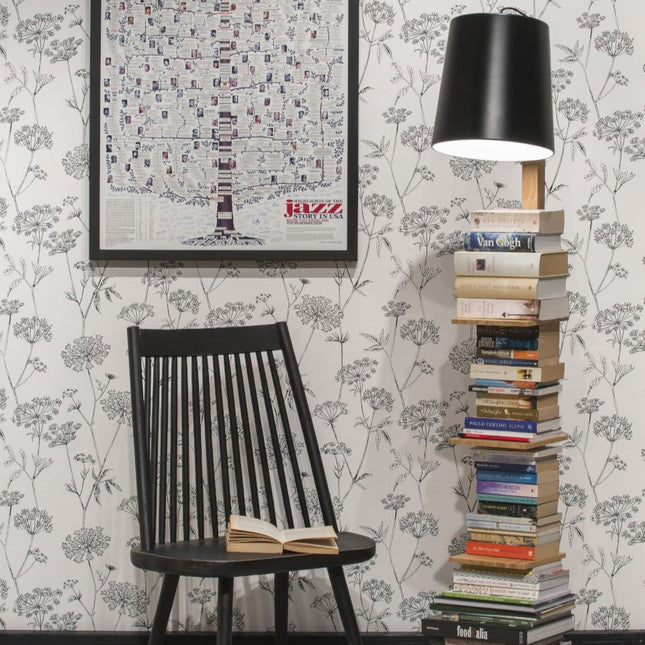 Cambridge Library Stehlampe aus Holz und Schwarz