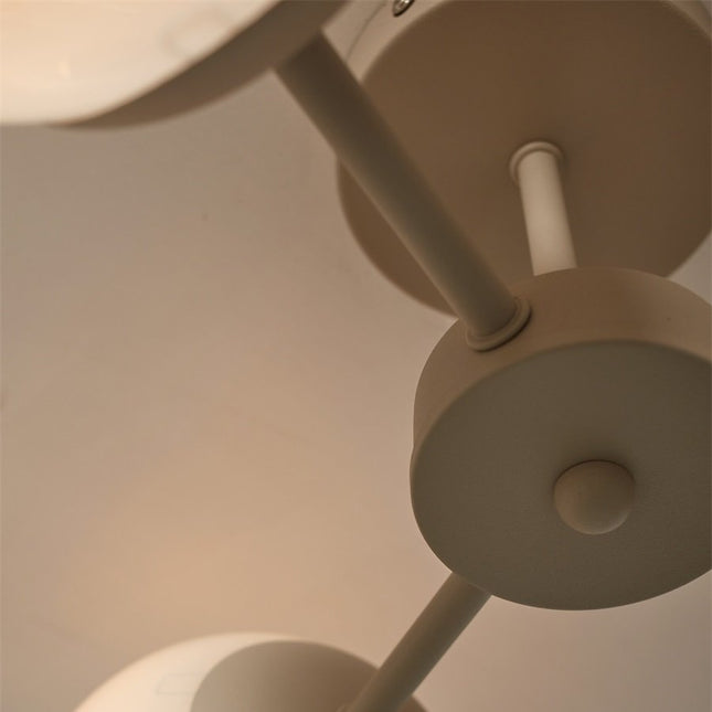 Plafonnier Aspen 3 Bras Verre Blanc Dégradé 54 cm