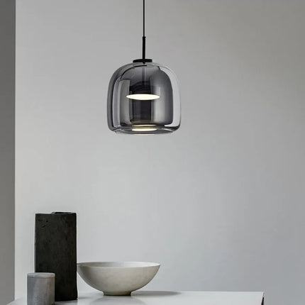 Elegante nordische LED-Pendelleuchte aus Glas