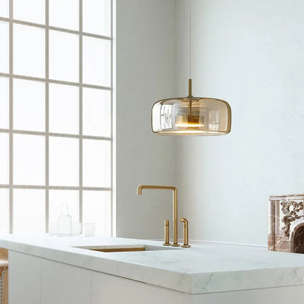Elegante nordische LED-Pendelleuchte aus Glas