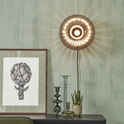 Applique Murale Brussels Verre Rond Anthracite