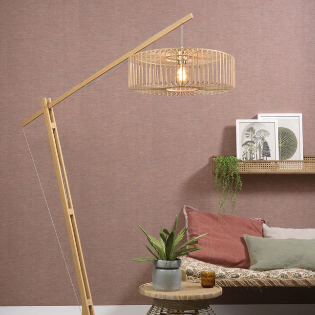 Bromo Stehlampe aus natürlichem Bambus, 218 cm