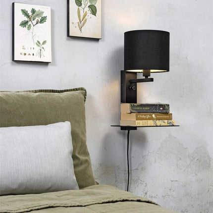 Florence Wandleuchte mit USB und Ablage